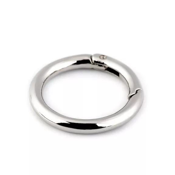 Karabiner gömbölyű táskára való / karika kulcsra Ø34 mm - 1 nikkel (10 db-os csomagolás) Karabiner gömbölyű táskára való / karika kulcsra Ø34 mm - 1 nikkel (10 db-os csomagolás)