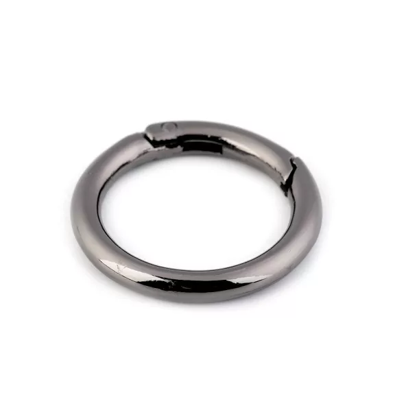 Karabiner gömbölyű táskára való / karika kulcsra Ø34 mm - 2 nikkel fekete (1 db-os csomagolás) Karabiner gömbölyű táskára való / karika kulcsra Ø34 mm - 2 nikkel fekete (1 db-os csomagolás)