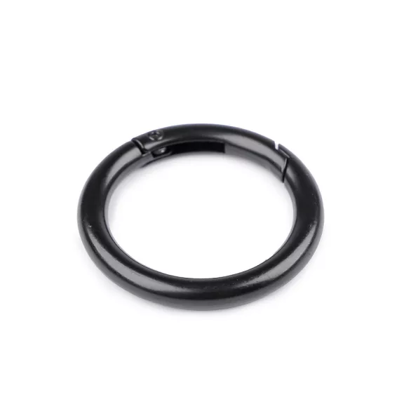 Karabiner gömbölyű táskára való / karika kulcsra Ø34 mm - 5 fekete lakk (10 db-os csomagolás) Karabiner gömbölyű táskára való / karika kulcsra Ø34 mm - 5 fekete lakk (10 db-os csomagolás)