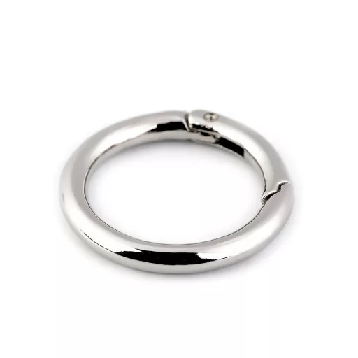 Karabiner gömbölyű táskára való / karika kulcsra Ø34 mm