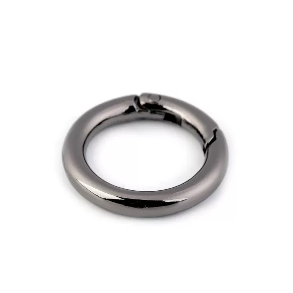 Karabiner gömbölyű táskára való / karika kulcsra Ø25 mm - 2 nikkel fekete (10 db-os csomagolás) Karabiner gömbölyű táskára való / karika kulcsra Ø25 mm - 2 nikkel fekete (10 db-os csomagolás)