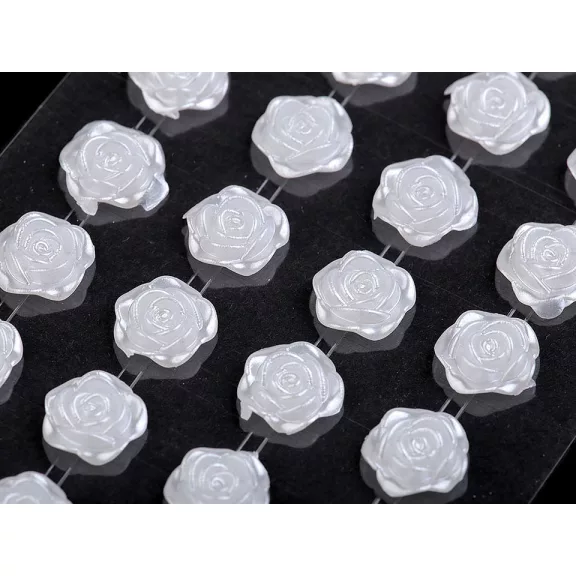 Öntapadós rózsák ragasztószalagon Ø11 mm - 1 Off White (3 card) Öntapadós rózsák ragasztószalagon Ø11 mm - 1 Off White (3 card)