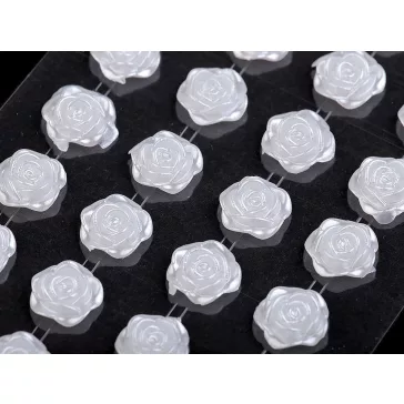   Öntapadós rózsák ragasztószalagon Ø11 mm - 1 Off White (1 lap)