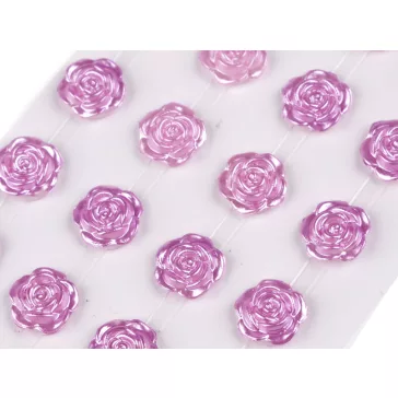   Öntapadós rózsák ragasztószalagon Ø11 mm - 7 lila (12 card)