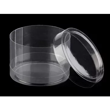   Műanyag doboz Ø74 mm tároló - Transparent (100 db-os csomagolás)