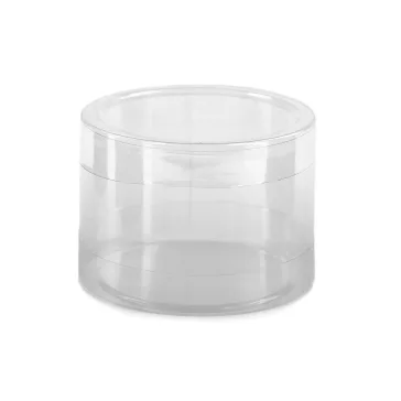   Műanyag doboz Ø74 mm tároló - Transparent (100 db-os csomagolás)