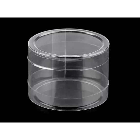 Műanyag doboz Ø74 mm tároló - Transparent (1 db-os csomagolás) Műanyag doboz Ø74 mm tároló - Transparent (1 db-os csomagolás)