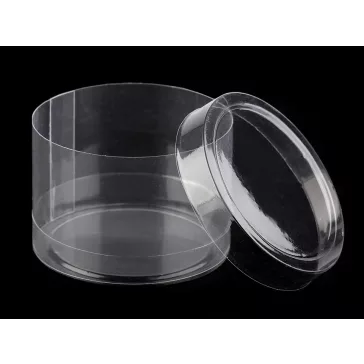   Műanyag doboz Ø74 mm tároló - Transparent (10 db-os csomagolás)