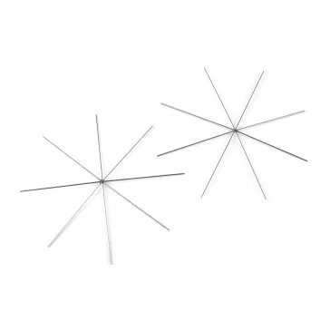   Csillag / pehely drótos sablon Ø10 cm - platina (10 db-os csomagolás)