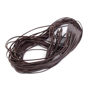   Bőr szál szélessége 2 mm, 95 cm - 1 (3) sötétbarna (80 db-os csomagolás)
