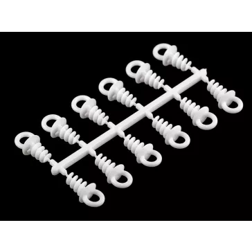   Szem polisztirol díszekhez 1,1x2,5 cm - 1 tejfehér (60 db-os csomagolás)