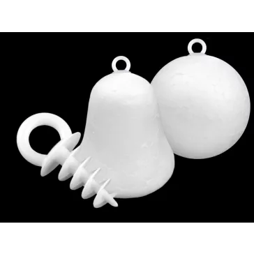   Szem polisztirol díszekhez 1,1x2,5 cm - 1 tejfehér (60 db-os csomagolás)