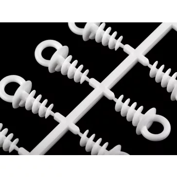   Szem polisztirol díszekhez 1,1x2,5 cm - 1 tejfehér (12 db-os csomagolás)