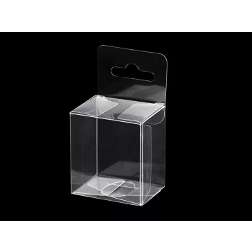   Műanyag doboz akasztóval - Transparent (300 db-os csomagolás)