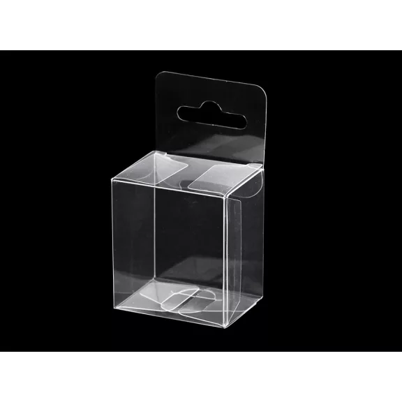 Műanyag doboz akasztóval - Transparent (300 db-os csomagolás) Műanyag doboz akasztóval - Transparent (300 db-os csomagolás)