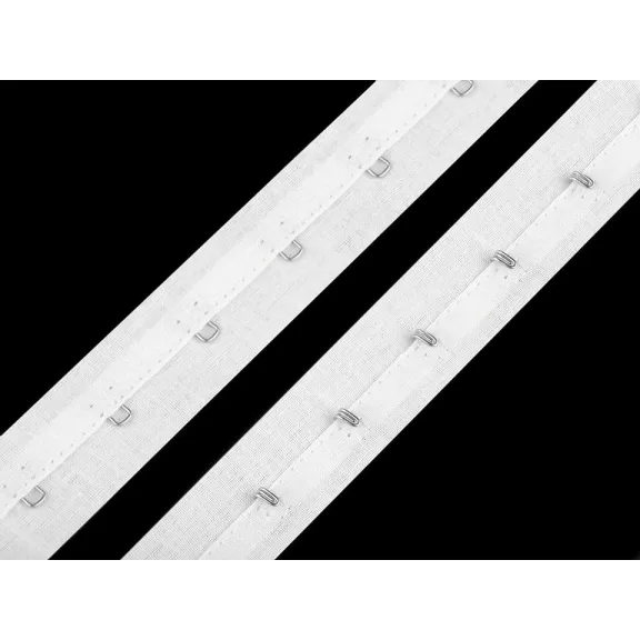 Korzetkapocs pamut szélessége 25 mm - 1 fehér Korzetkapocs pamut szélessége 25 mm - 1 fehér