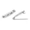 Kitűző bross alap 5x34 mm - platina (50 db-os csomagolás)