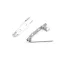Kitűző Bross alap 5x25 mm - platina (1000 db-os csomagolás)