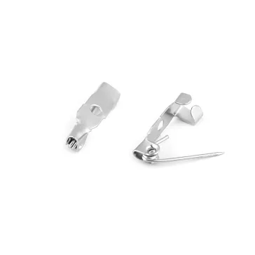   Kitűző bross alap 5x15 mm - platina (250 db-os csomagolás)