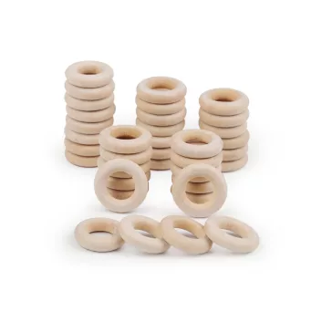   Fa karika külső Ø24 mm-es - természetes világos (50 db-os csomagolás)