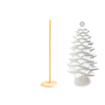   Faállvány / alap díszíthető - természetes világos (4 db-os csomagolás)