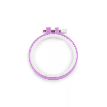   Műanyag hímzőkeret - 1 (Ø8,5 cm) lila (10 db-os csomagolás)