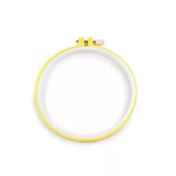   Műanyag hímzőkeret - 3 (Ø15,5 cm) sárga (10 db-os csomagolás)