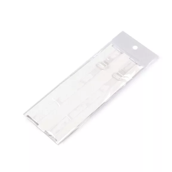 Szilikon vállpántok szélessége 10 mm; 15 mm fémkapoccsal - 2 (10 mm) átlátszó fehér (10 pr) Szilikon vállpántok szélessége 10 mm; 15 mm fémkapoccsal - 2 (10 mm) átlátszó fehér (10 pr)