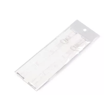   Szilikon vállpántok szélessége 10 mm; 15 mm fémkapoccsal - 2 (10 mm) átlátszó fehér (50 pr)