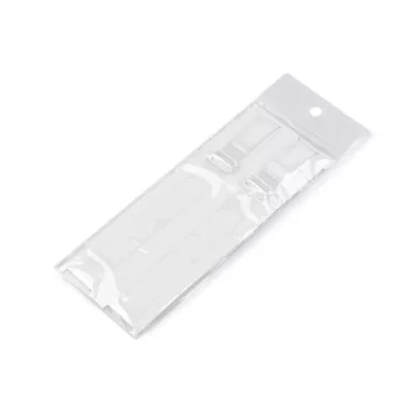   Szilikon vállpántok szélessége 10 mm; 15 mm fémkapoccsal - 3 (15 mm) átlátszó fehér (10 pr)