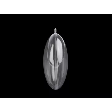   Átlátszó műanyag medál Ø7 cm 2 részes - Transparent (50 db-os csomagolás)