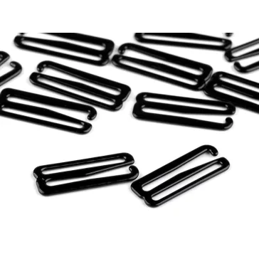   Horog és bújtató fehérneműre szélessége 25 mm fém - 4 fekete horog (100 db-os csomagolás)