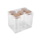 Üvegcse parafadugóval 47x100 mm - Transparent (60 fiola) Üvegcse parafadugóval 47x100 mm - Transparent (60 fiola)
