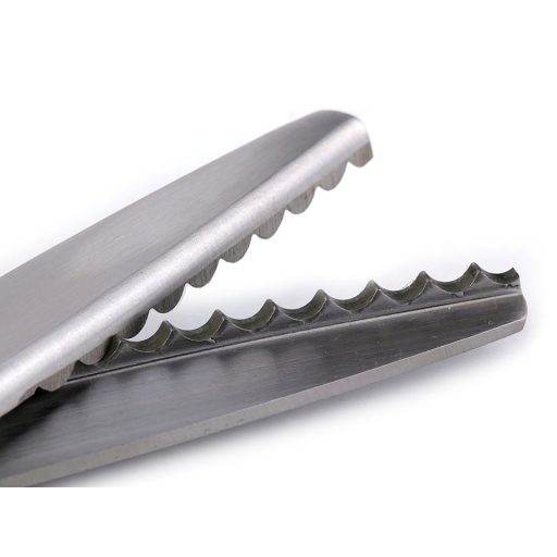 Cikk cakk olló hossza 24 cm ívek / fogak