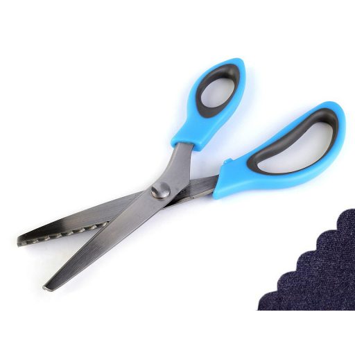 Cikk cakk olló hossza 24 cm ívek / fogak