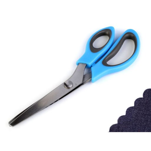 Cikk cakk olló hossza 24 cm ívek / fogak