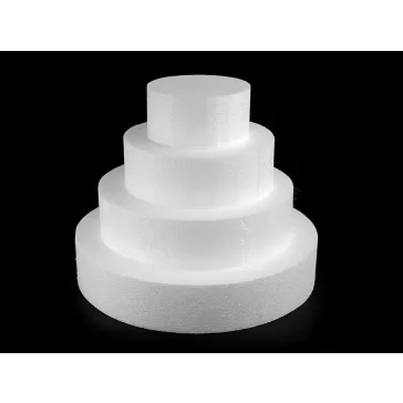   Torta alap Ø15 cm polisztirén - fehér (12 db-os csomagolás)