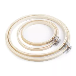 Hímzőkeret bambusz készlet