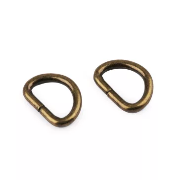   D karika félkarika átmérője 15 mm - 5 ósárgaréz (500 db-os csomagolás)