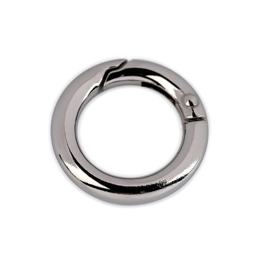 Karabiner gömbölyű táskára való / karika kulcsra Ø18 mm