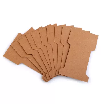   Papírkártya natural 6,6x11,5 cm kivágással - természetes barna (500 db-os csomagolás)