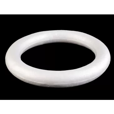Polieszter koszorú Ø30 cm - fehér (10 db-os csomagolás)