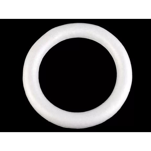 Polieszter koszorú Ø30 cm - fehér (1 db-os csomagolás) Polieszter koszorú Ø30 cm - fehér (1 db-os csomagolás)