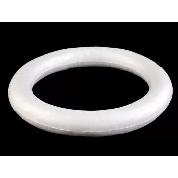 Polieszter koszorú Ø30 cm - fehér (1 db-os csomagolás)