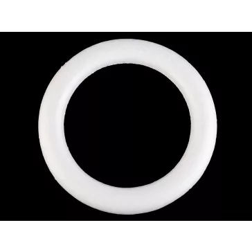 Polieszter koszorú Ø24 cm - fehér (10 db-os csomagolás)
