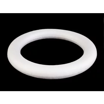 Polieszter koszorú Ø24 cm - fehér (10 db-os csomagolás)