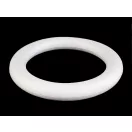 Polieszter koszorú Ø24 cm - fehér (1 db-os csomagolás)