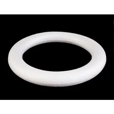 Polieszter koszorú Ø24 cm - fehér (1 db-os csomagolás)