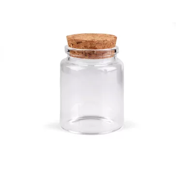 Üvegcse parafadugóval 46x65 mm - 1 Transparent (6 fiola)
