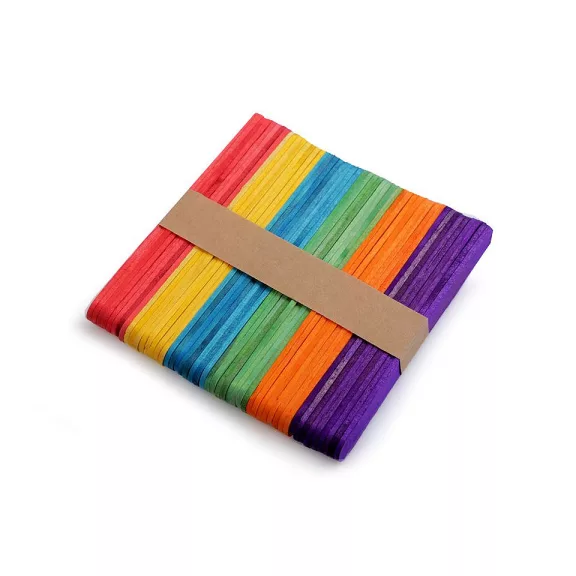Dekor fa pálcika spatula 1x11,4 cm Multicolor - mix (1000 db-os csomagolás) Dekor fa pálcika spatula 1x11,4 cm Multicolor - mix (1000 db-os csomagolás)